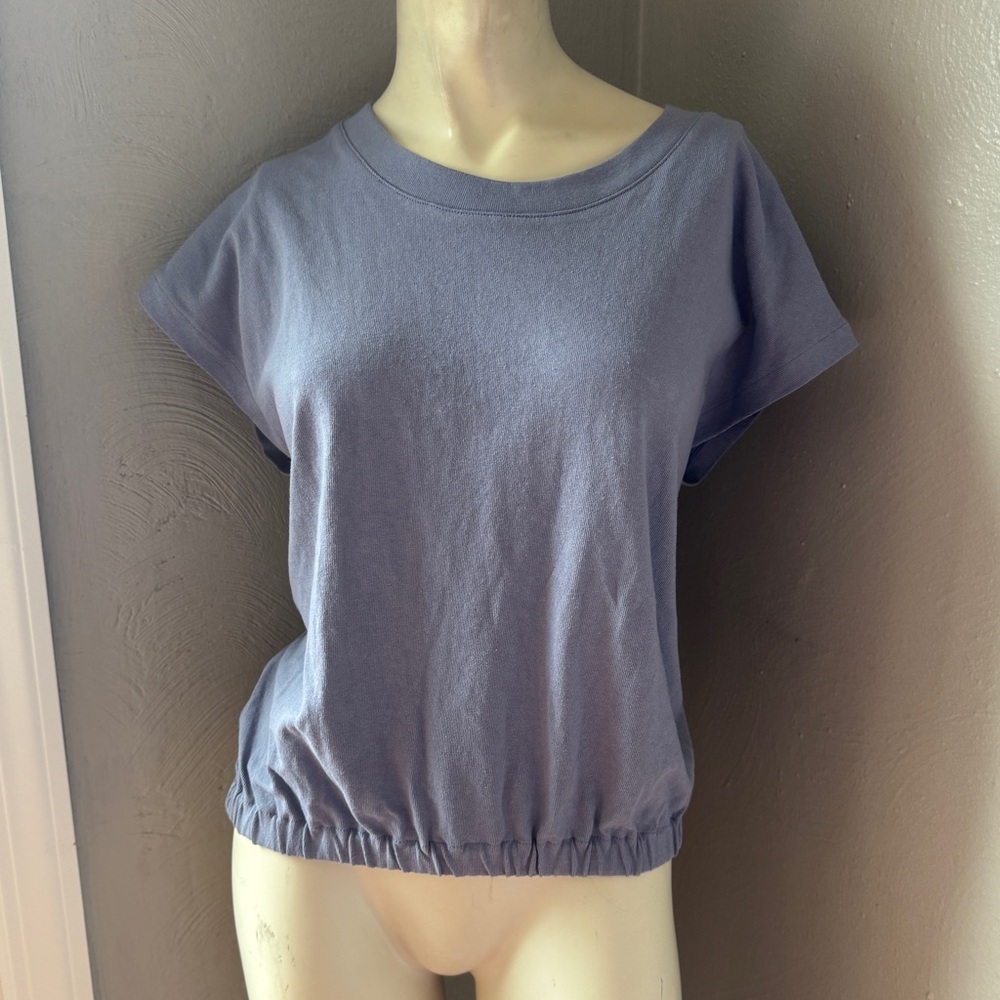 Madewell lilac short sleeve top size medium 100% cotton NWT